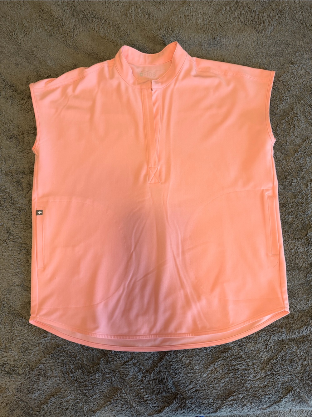 Figs Fight Club Pink Rafaela Scrub Top